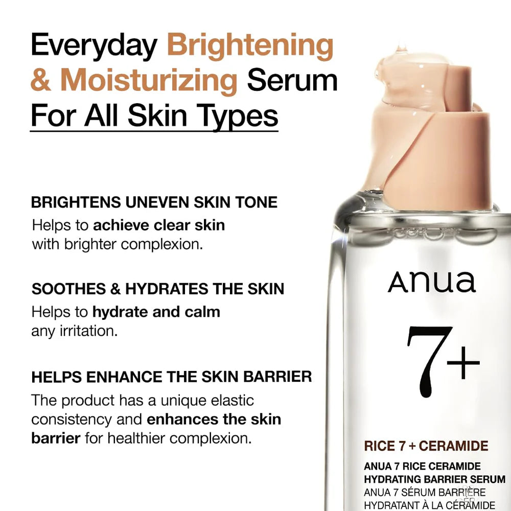 Anua 7+ Rice Ceramide Hydrating Barrier Serum-50ML(Origi)