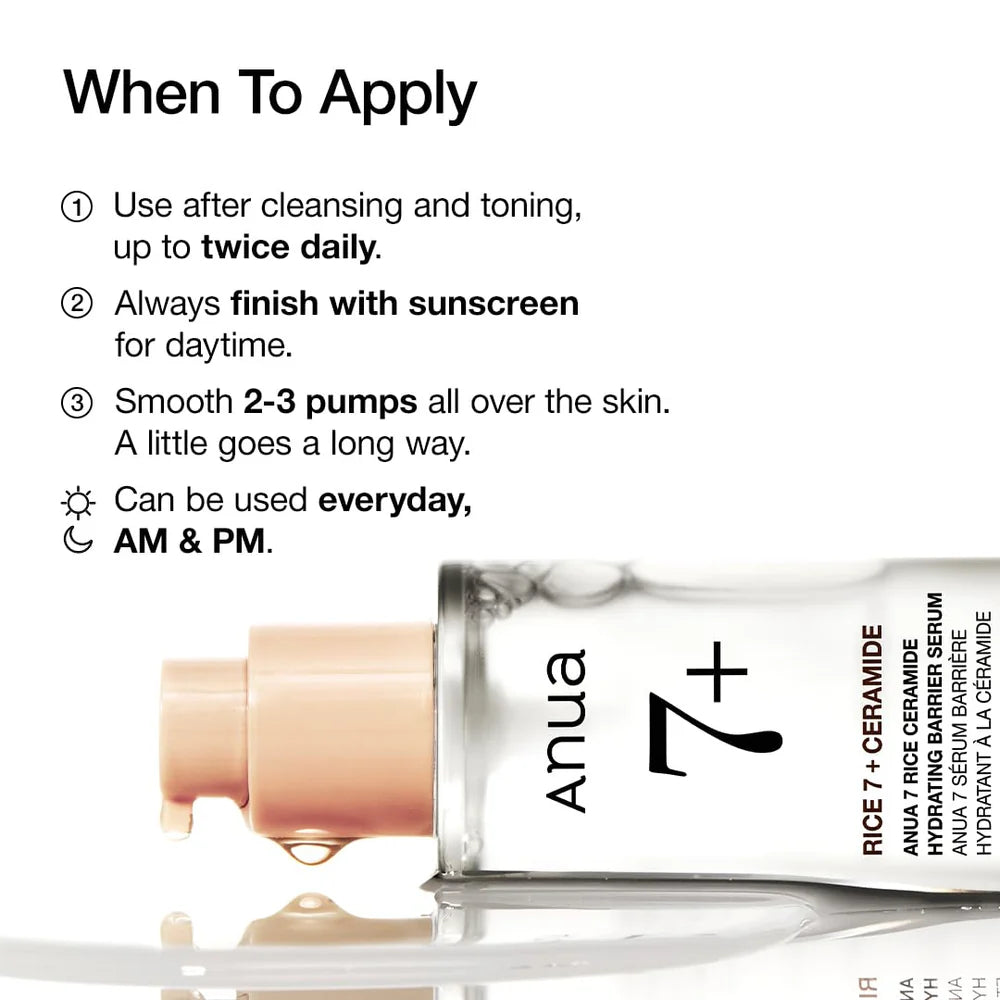 Anua 7+ Rice Ceramide Hydrating Barrier Serum-50ML(Origi)