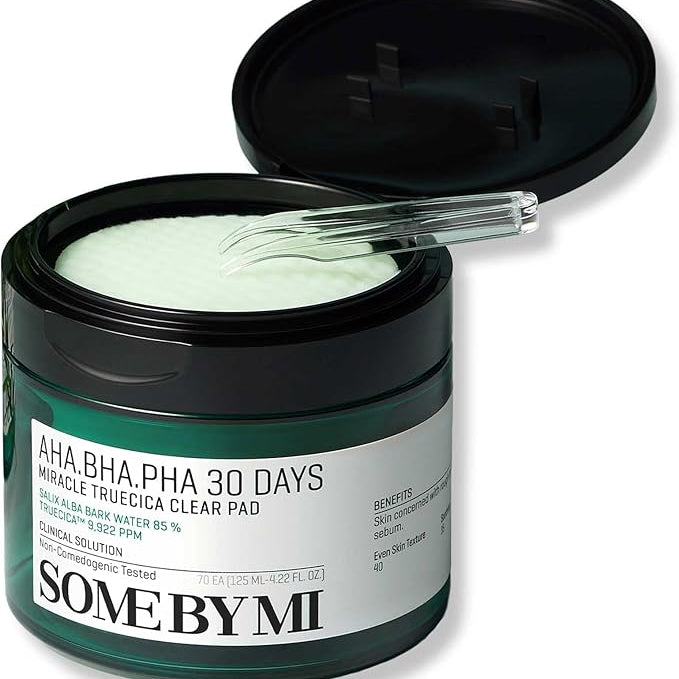 Some By Mi - AHA/BHA/PHA, 30 Days Miracle Truecica Clear Pad | 125ml (Origi)