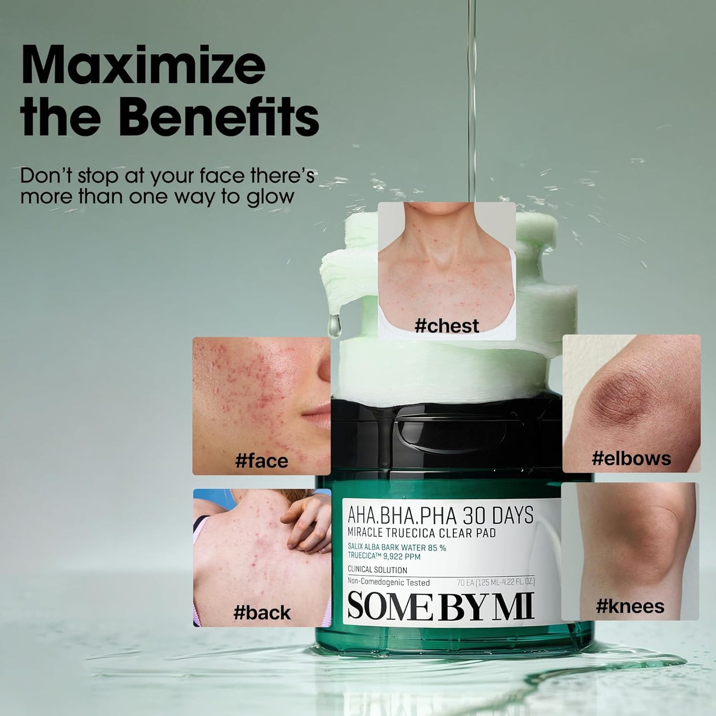 Some By Mi - AHA/BHA/PHA, 30 Days Miracle Truecica Clear Pad | 125ml (Origi)