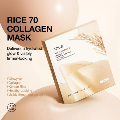 Anua Rice 70+ Ceramide Glow Collagen Mask (Orig)