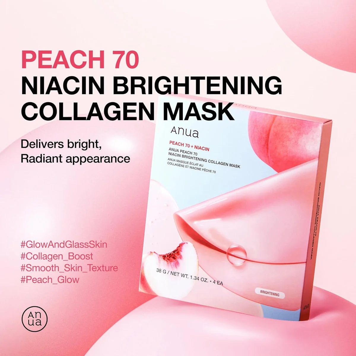 Anua Peach 70+ Niacin Brightening Collagen Mask (Orig)