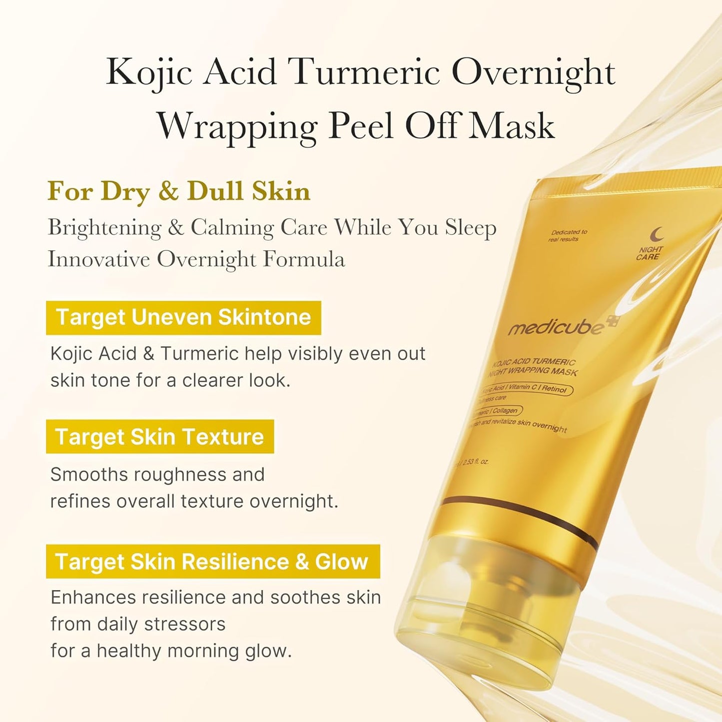 Medicube Kojic Acid Turmeric Night Wrapping Mask 75ml (Original)